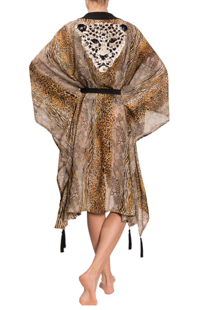 Everyday Ritual Tassel Tie Robe, Alternate, color, Singita Animal Print