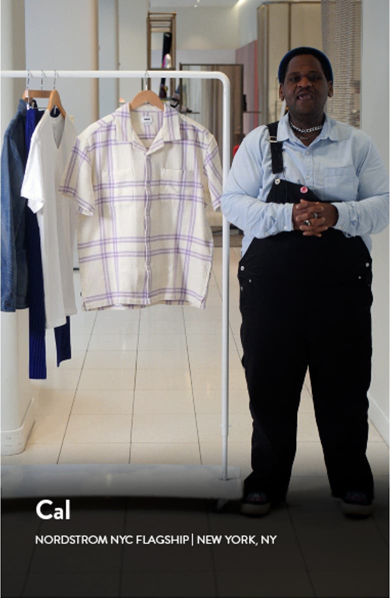 Bennie Regular Fit Plaid Short Sleeve Cotton Button-Up Shirt, sales video thumbnail