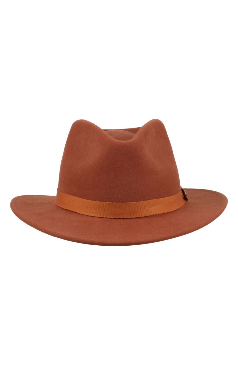 Brixton Messer Packable Felted Wool Fedora, Alternate, color,