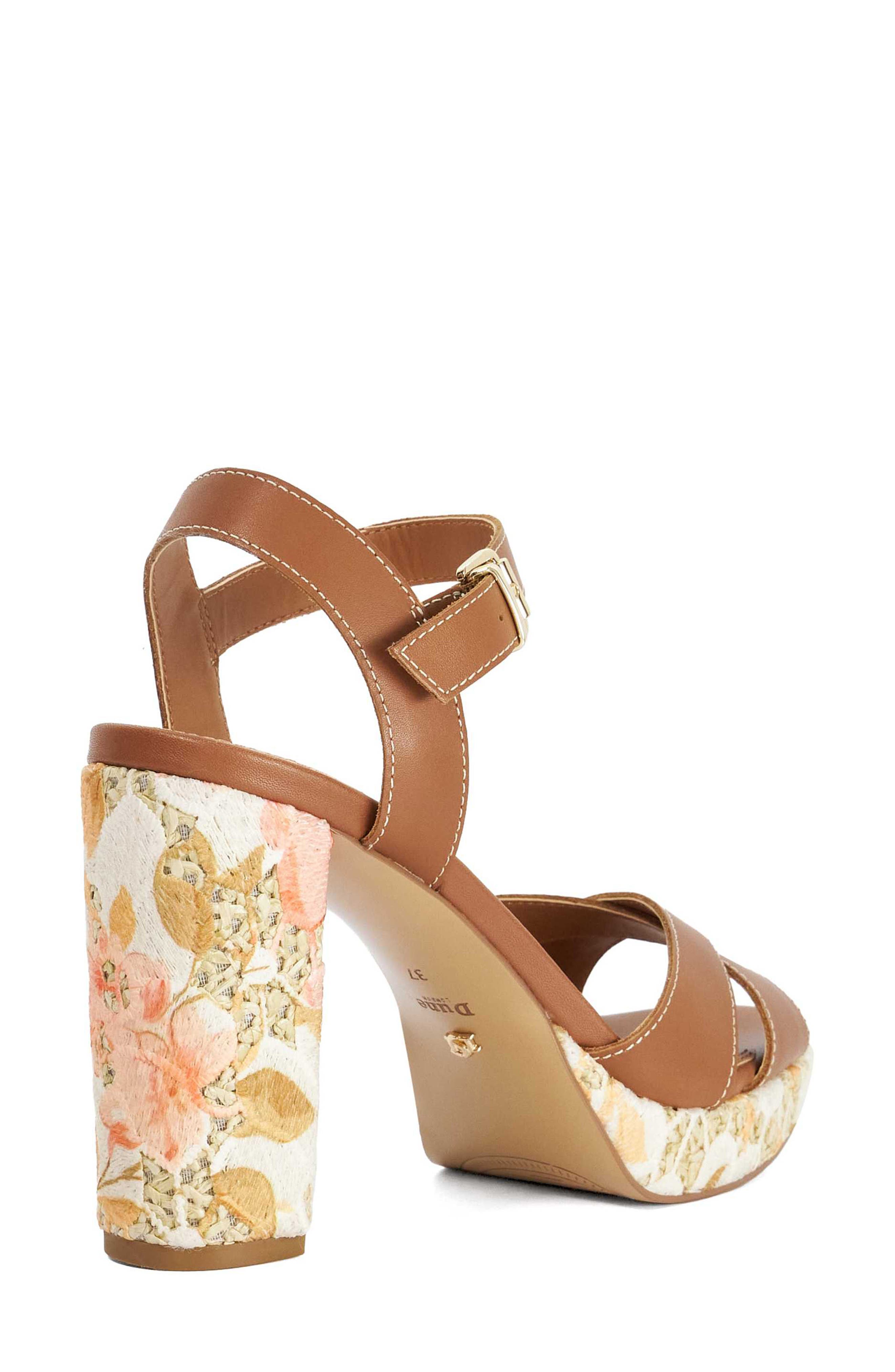 Dune London Monique Ankle Strap Platform Sandal, Alternate, color, Tan