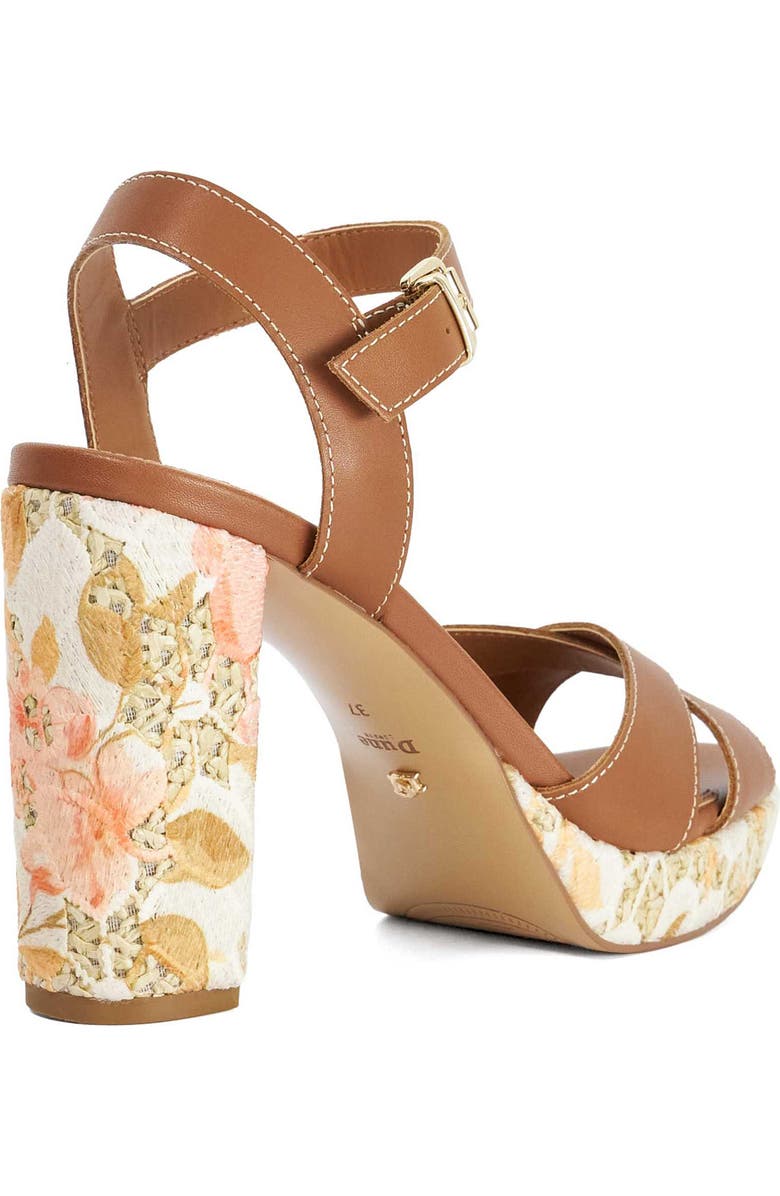 Dune London Monique Ankle Strap Platform Sandal, Alternate, color, Tan