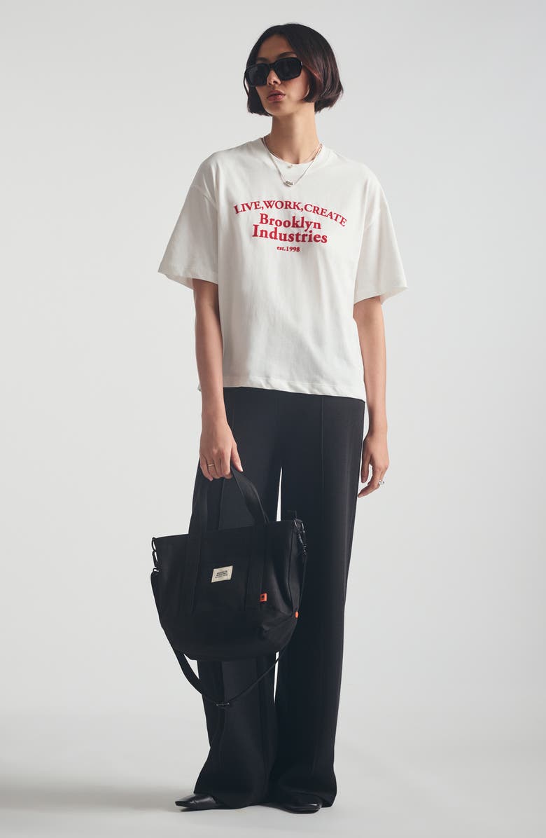 Brooklyn Industries Live, Work, Create Graphic T-Shirt, Alternate, color, Antique White