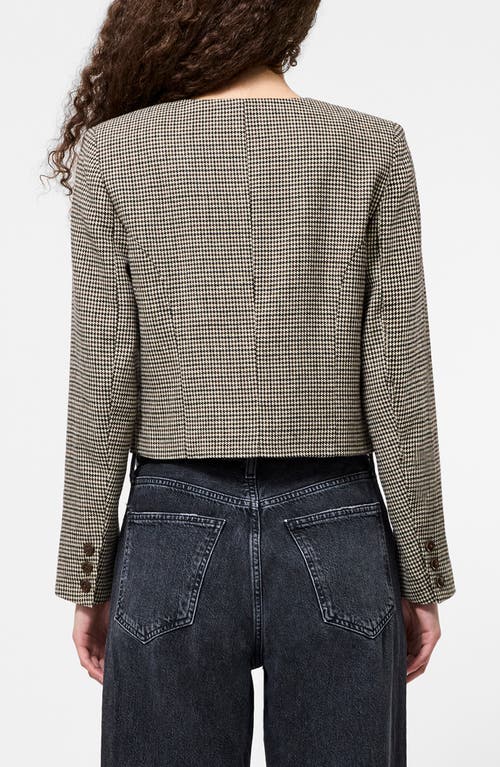 French Connection Houndstooth Check Jacket In Gray
