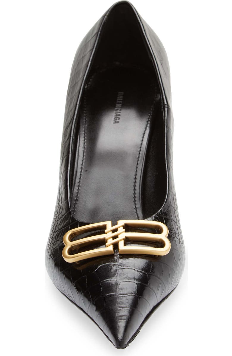 Balenciaga Knife BB Logo Pointed Toe Pump, Alternate, color,