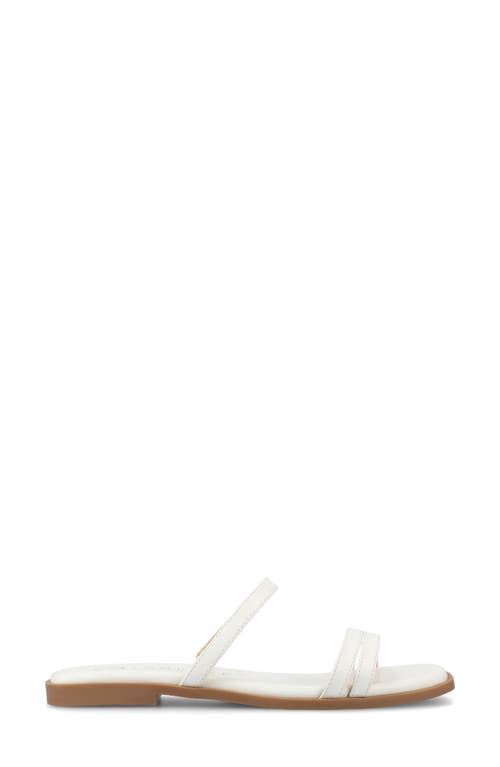 Journee Collection Brisa Slide Sandal In White