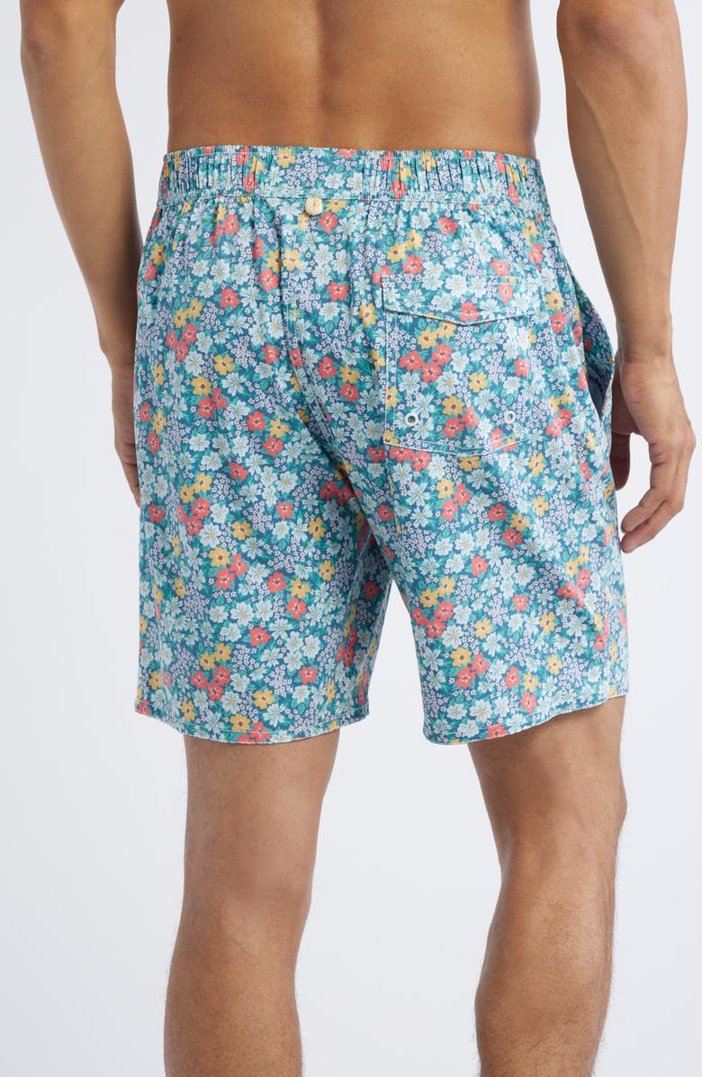 johnnie-O Secret Garden Swim Trunks, Alternate, color, Lake