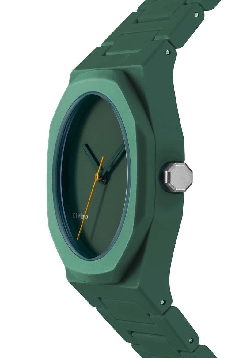 Polycarbon Bracelet Watch, 37mm, Alternate, color, GREEN