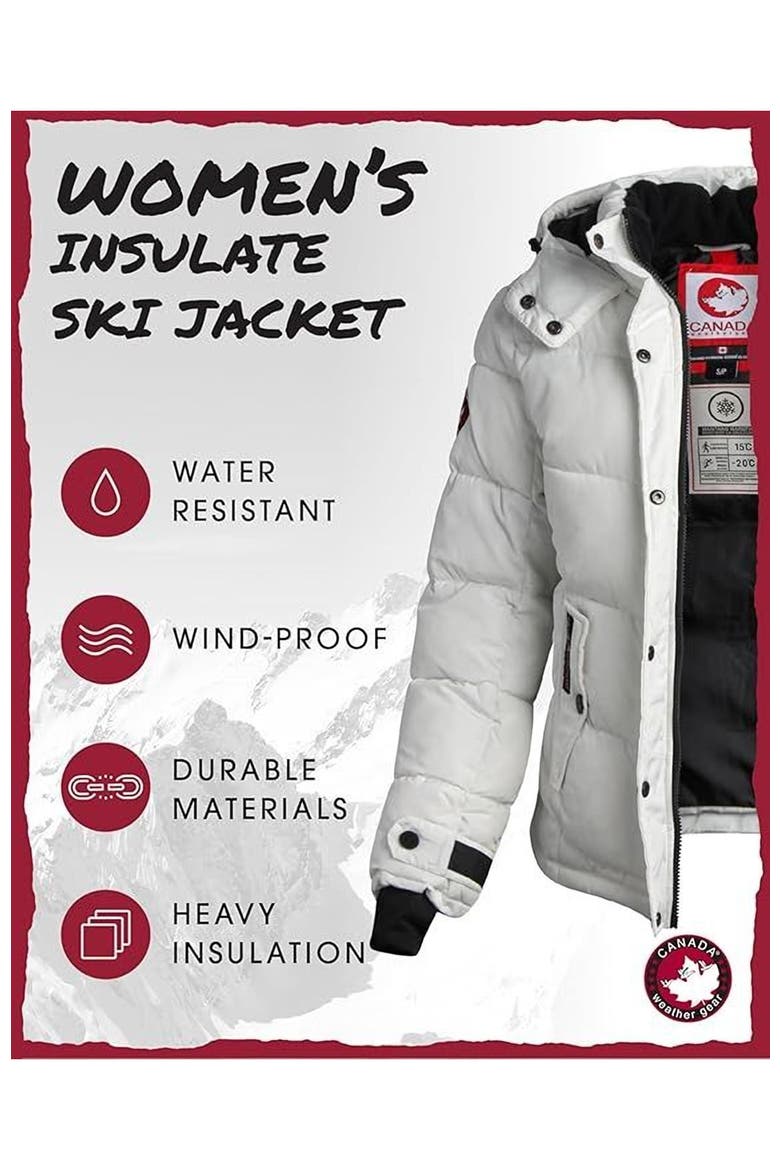 Women's Quilted Winter Jacket, Alternate, color, White
