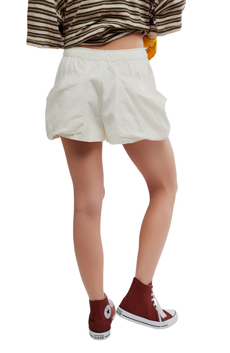 Free People Good Fortune Linen & Cotton Shorts, Alternate, color, Sugar Swizzle