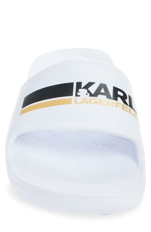 Karl Lagerfeld Paris Stripe Logo Pool Slide