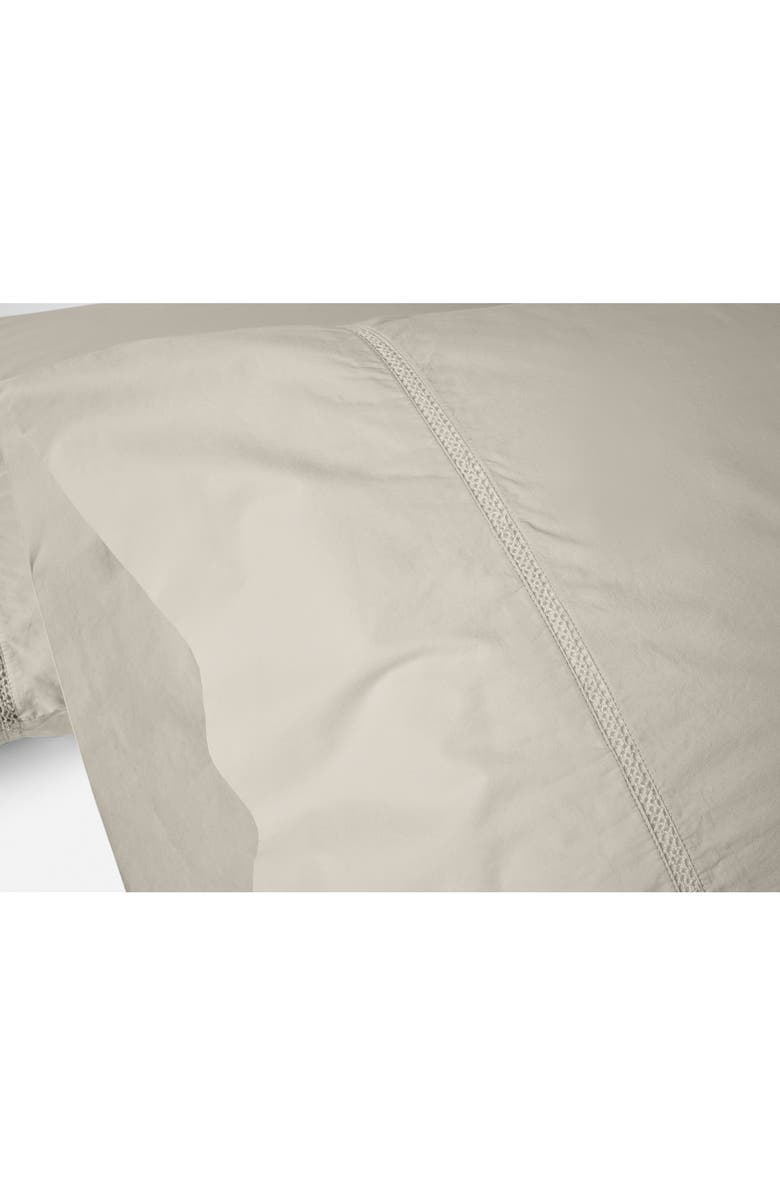 Coyuchi Lattice Organic Cotton Percale Pillowcases, Alternate, color, Stone