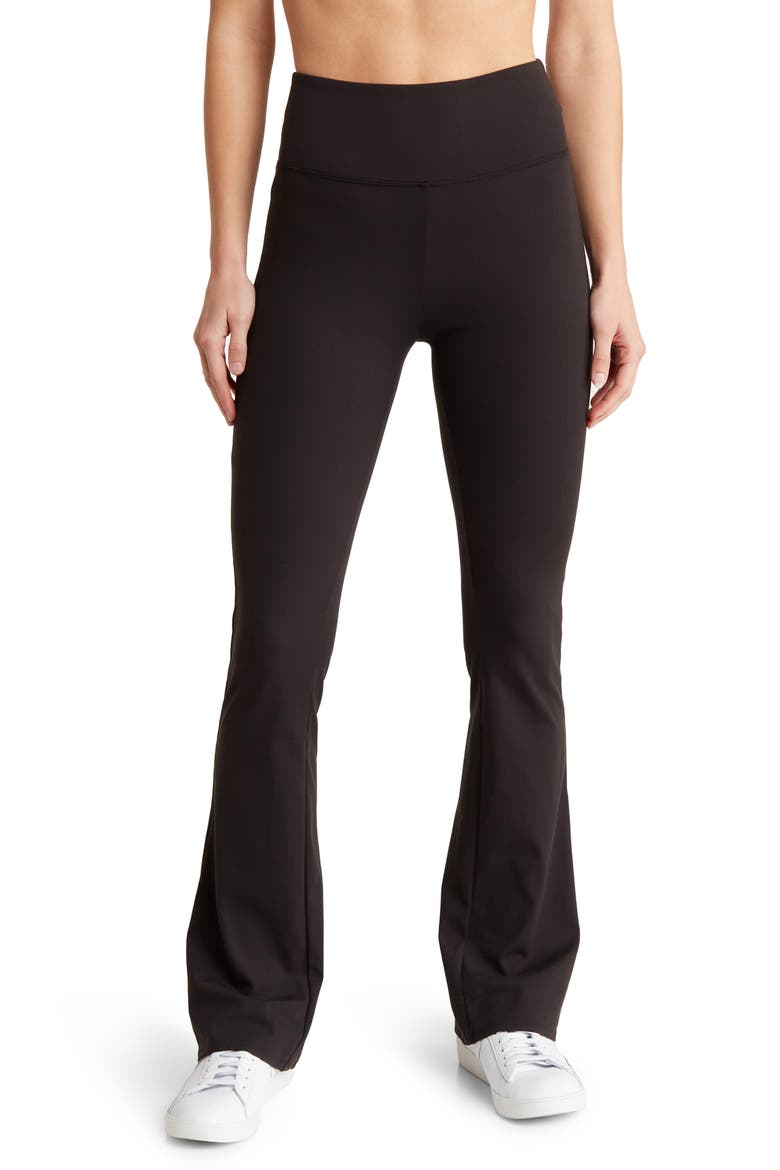 High Waist Bootcut Leggings, Main, color, BLACK