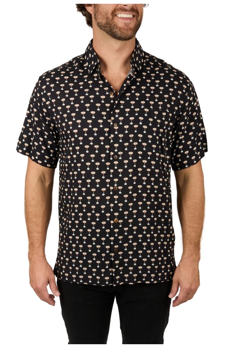 Kenny Flowers The Buzz Around Town - Short Sleeve Shirt, Main, color, Black