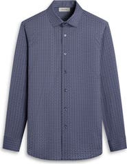Bugatchi James OoohCotton® Diagonal Chevron Print Button-Up Shirt
