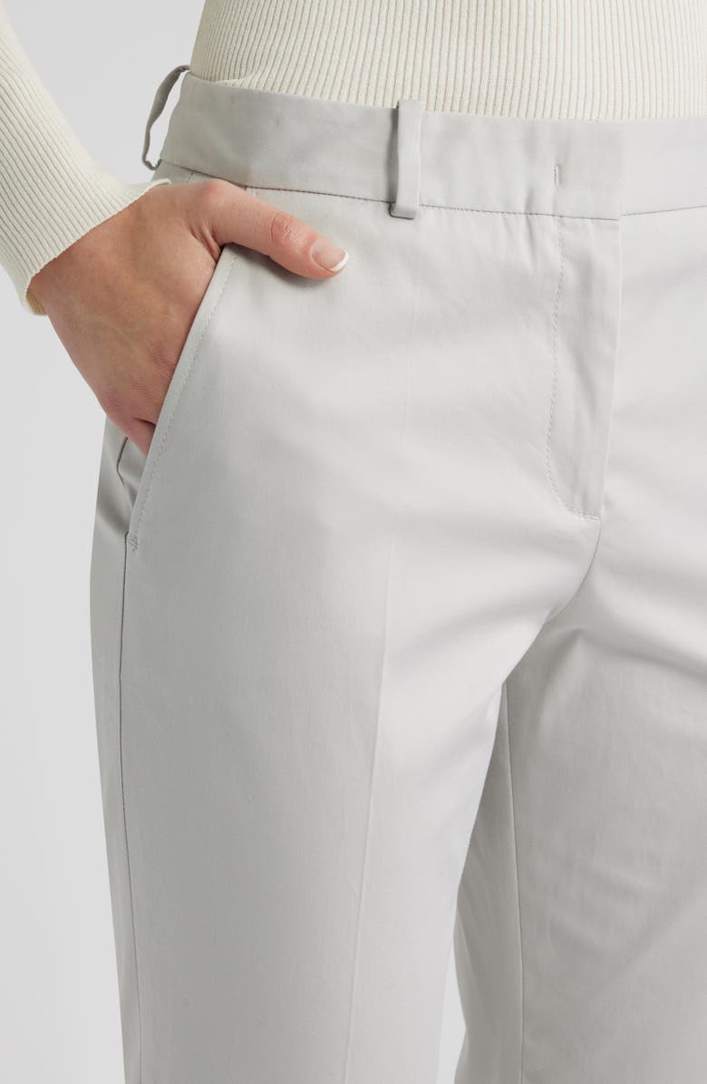 BOSS Tapria Crop Straight Leg Pants, Alternate, color, Grey