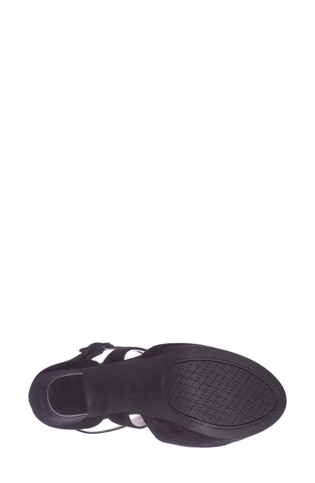 'Derian' Platform Sandal, Alternate, color, BLACK DUSTY GLITTER FABRIC