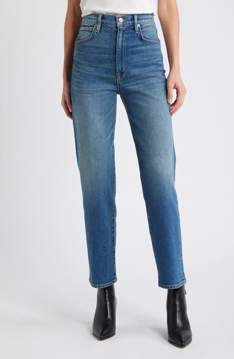 London High Waist Ankle Straight Leg Jeans