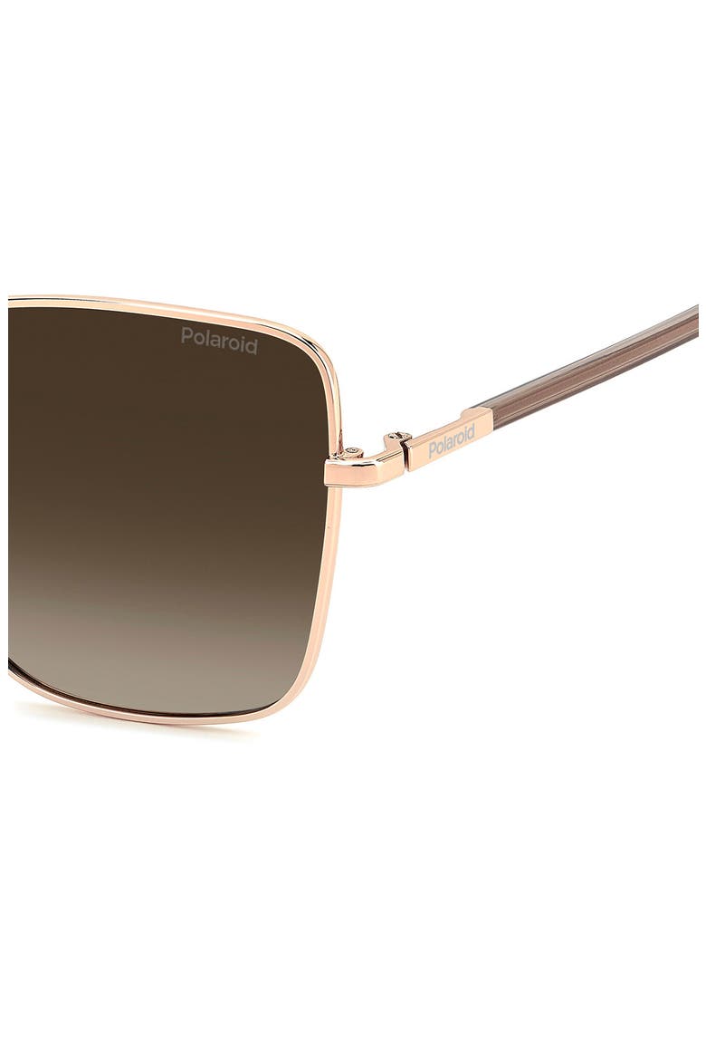 59mm Polarized Butterfly Sunglasses, Alternate, color, GOLD COPPER/ BROWN SF PZ