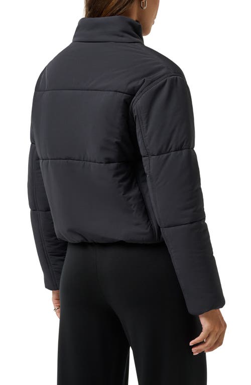 Travismathew Mont Blanc 3.0 Quilted Crop Puffer Jacket In Black
