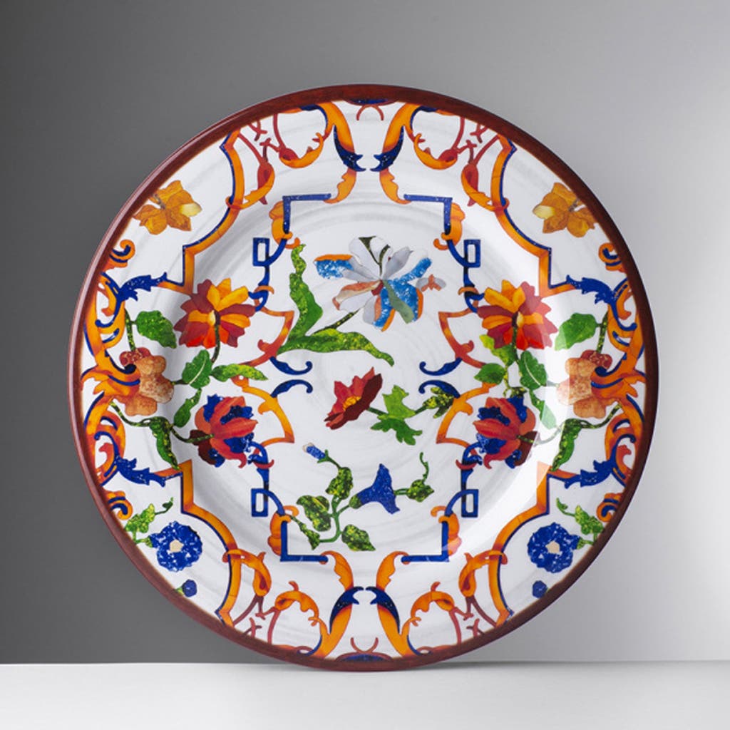 Mario Luca Giusti Acrylic Melamine Pancale Dinner Plate In White