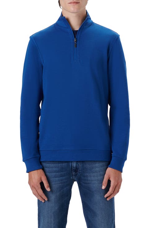 Reversible Knit Quarter Zip Pullover