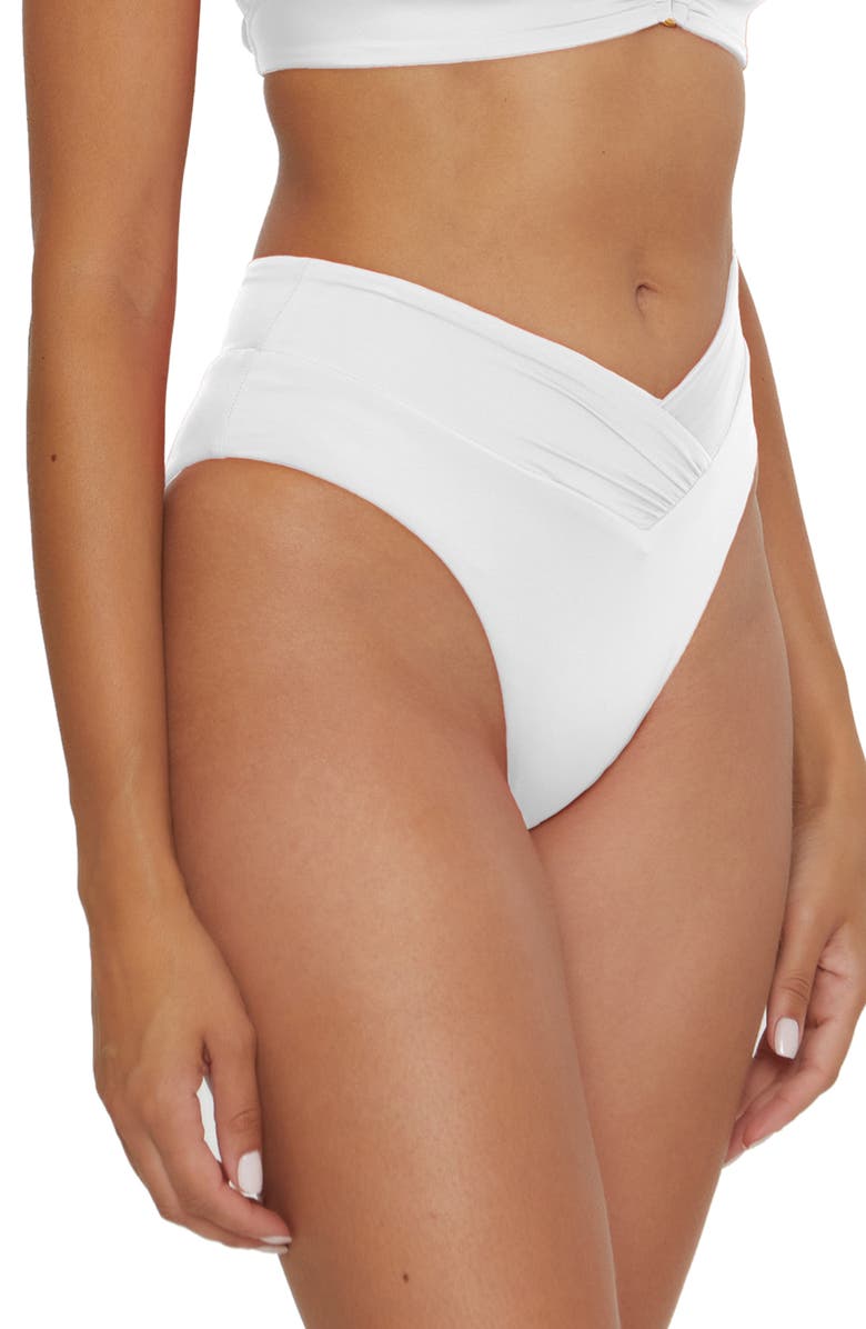 Becca Color Code High Waist Bikini Bottoms, Alternate, color, White