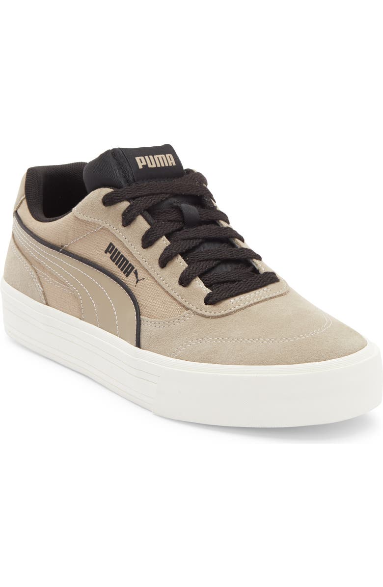 PUMA Court Classic Vulcanized Sneaker, Main, color, Ice Coffee/ Puma Black