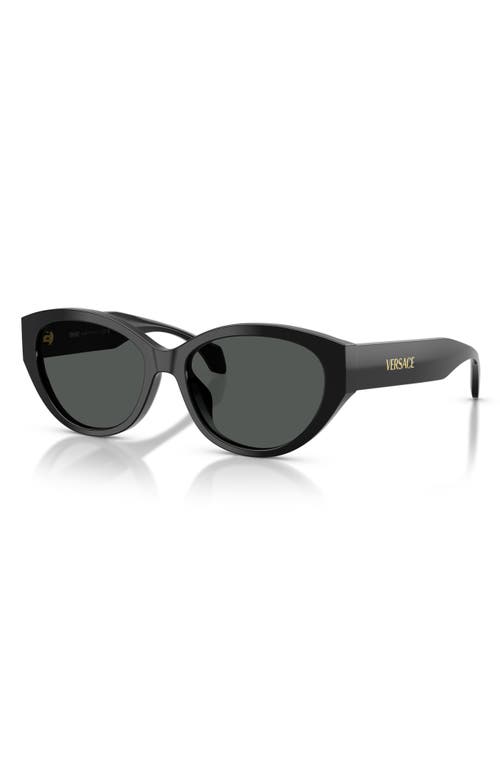 Versace 56mm Gradient Oval Sunglasses In Black