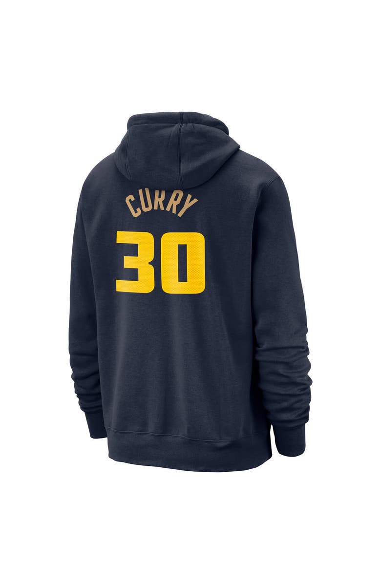 Nike Men's Nike Stephen Curry Navy Golden State Warriors 2024/25 City Edition Name & Number Pullover Hoodie, Alternate, color,