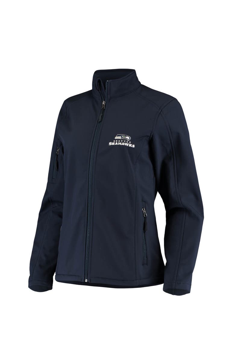 DUNBROOKE Women's College Navy Seattle Seahawks Full-Zip Sonoma Softshell Jacket, Alternate, color, Navy