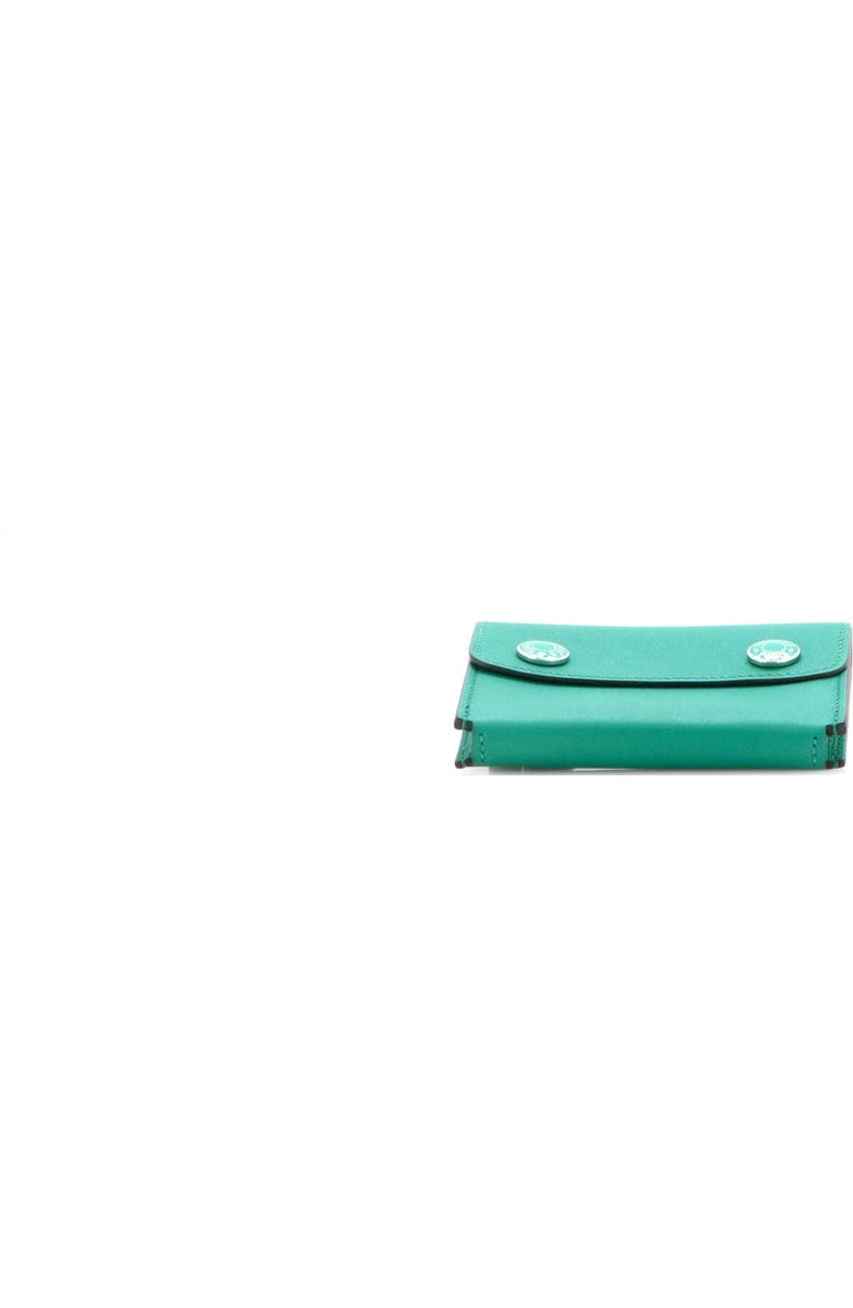 Pre-Owned Hermes Hermesnap Card Holder Swift, Alternate, color, Vert Vertigo