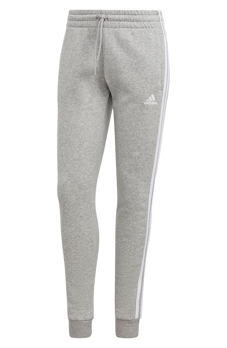 adidas Essentials 3-Stripe Fleece Pants, Alternate, color,