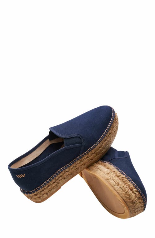 Viscata Castell Canvas Espadrille Platforms In Blue