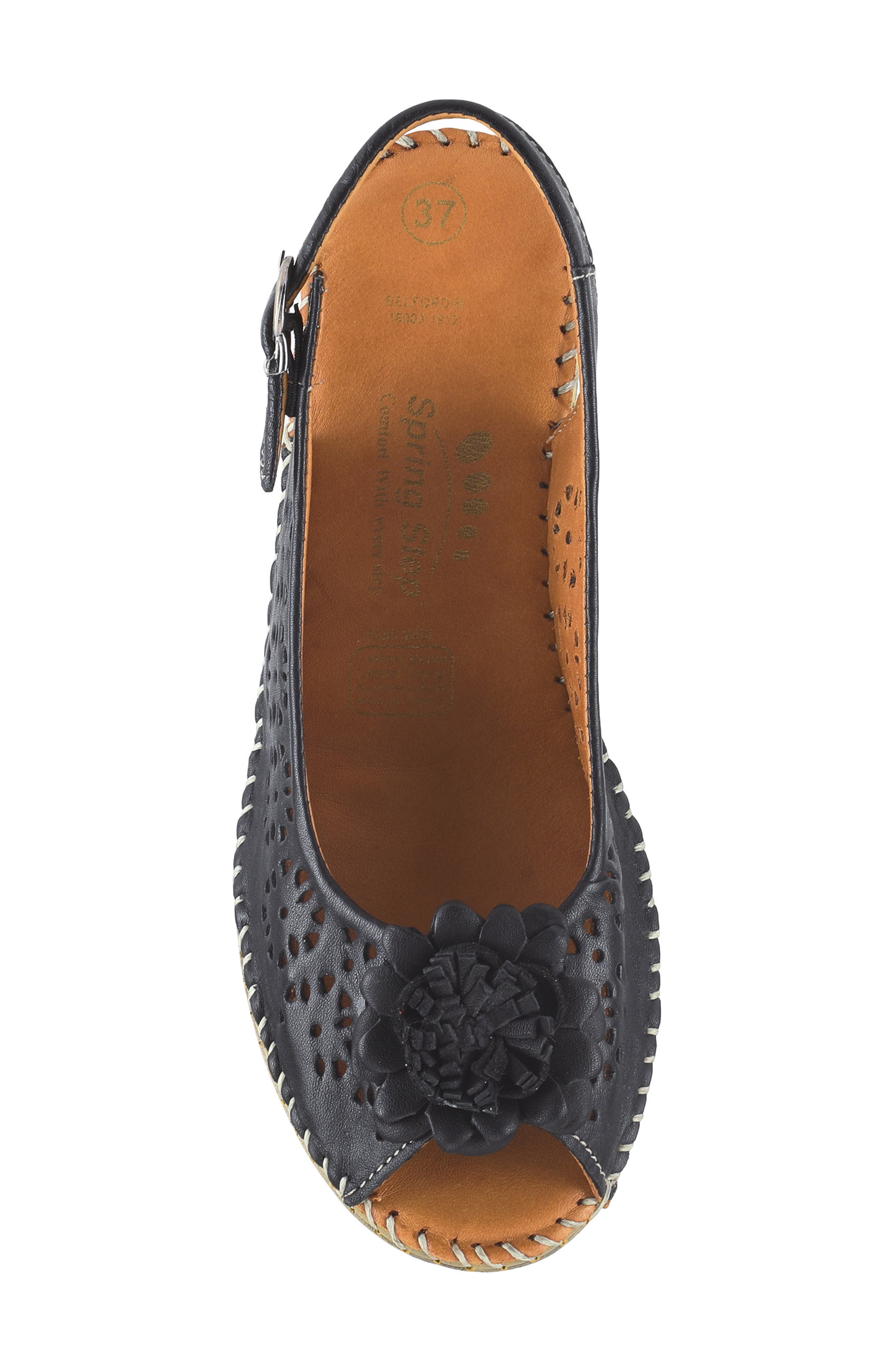 Spring Step Belford Slingback Sandal, Alternate, color, Black Leather