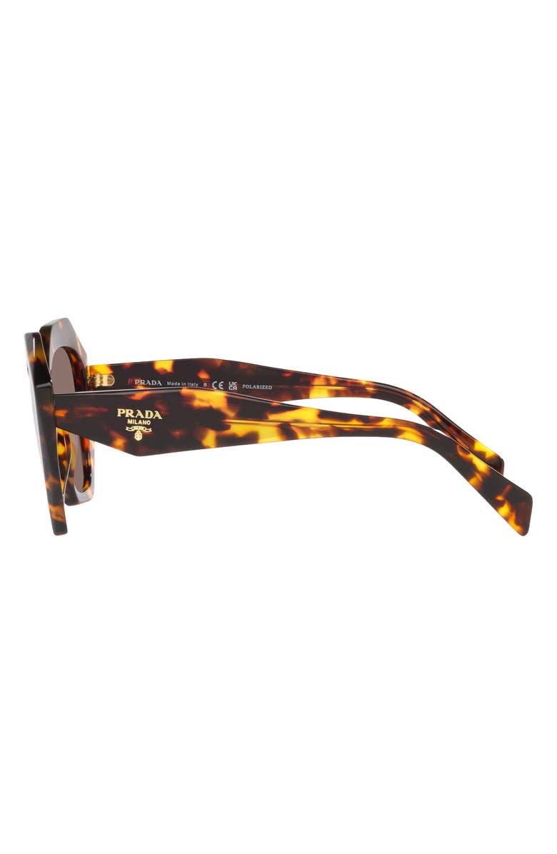 Prada 53mm Polarized Irregular Sunglasses, Alternate, color, 