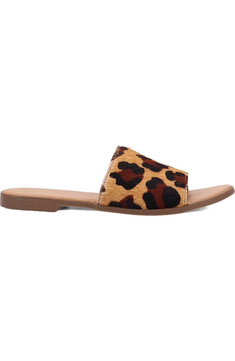 Dingo Tabby Genuine Calf Hair Slide Sandal, Alternate, color, Leopard