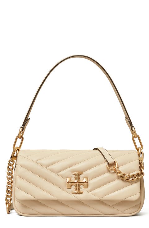 Kira Chevron Small Leather Shoulder Bag