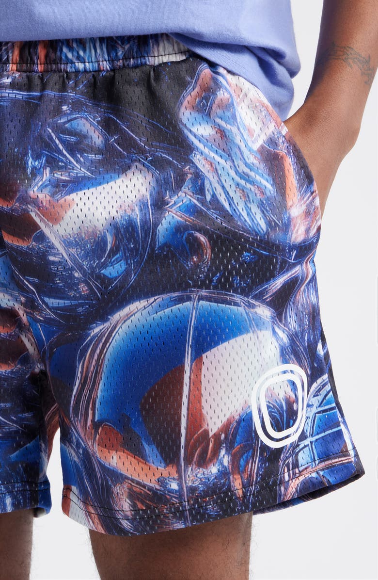 OVERTIME Chrometeam Alloy Mesh Basketball Shorts, Alternate, color, Grey