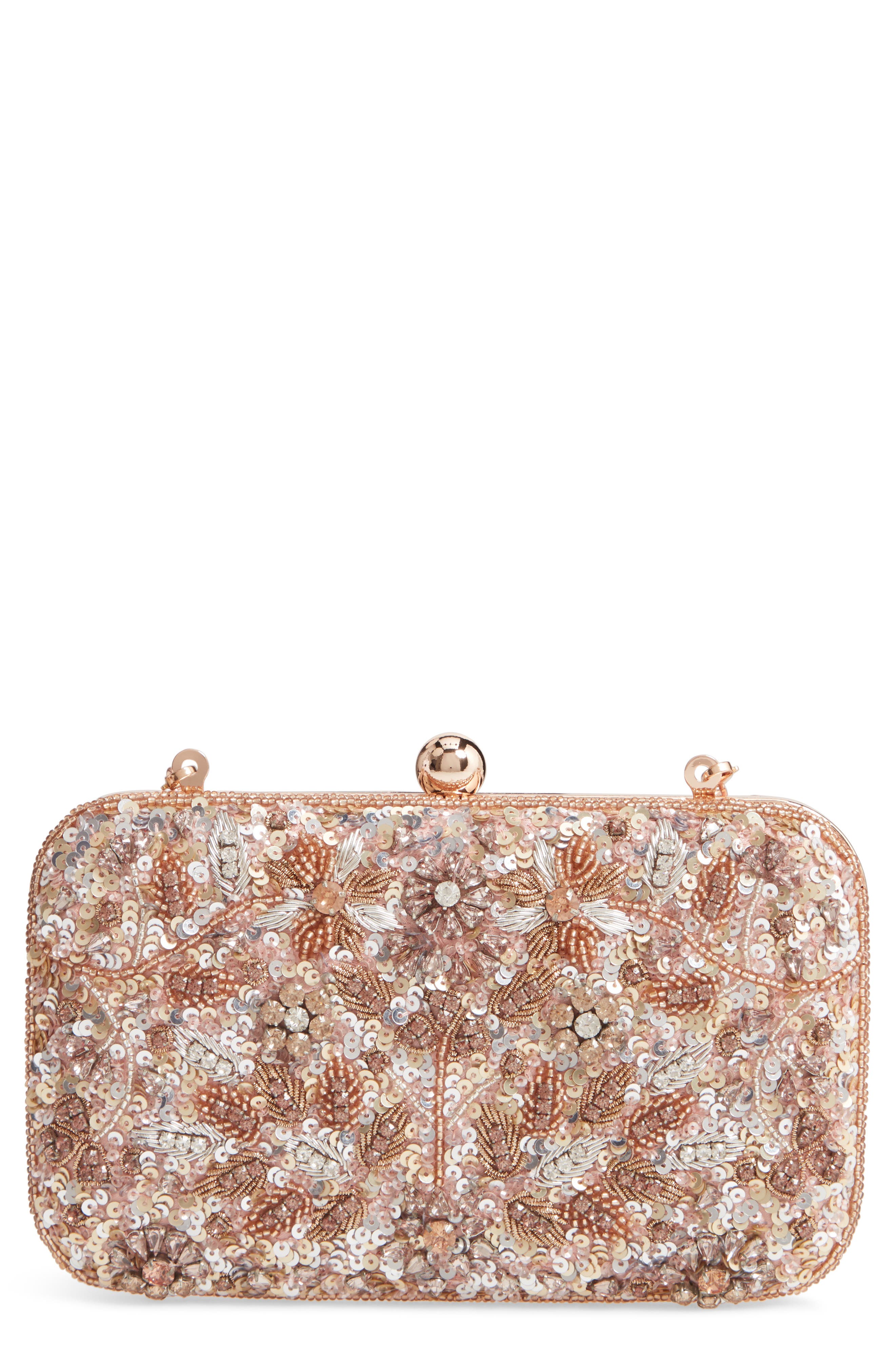 Rachel Parcell Embellished Clutch, Main, color, 