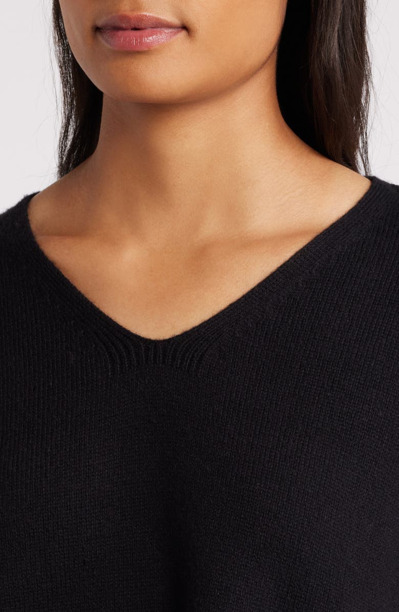 Eileen Fisher V-Neck Organic Cotton & Recycled Cashmere Blend Sweater, Alternate, color,