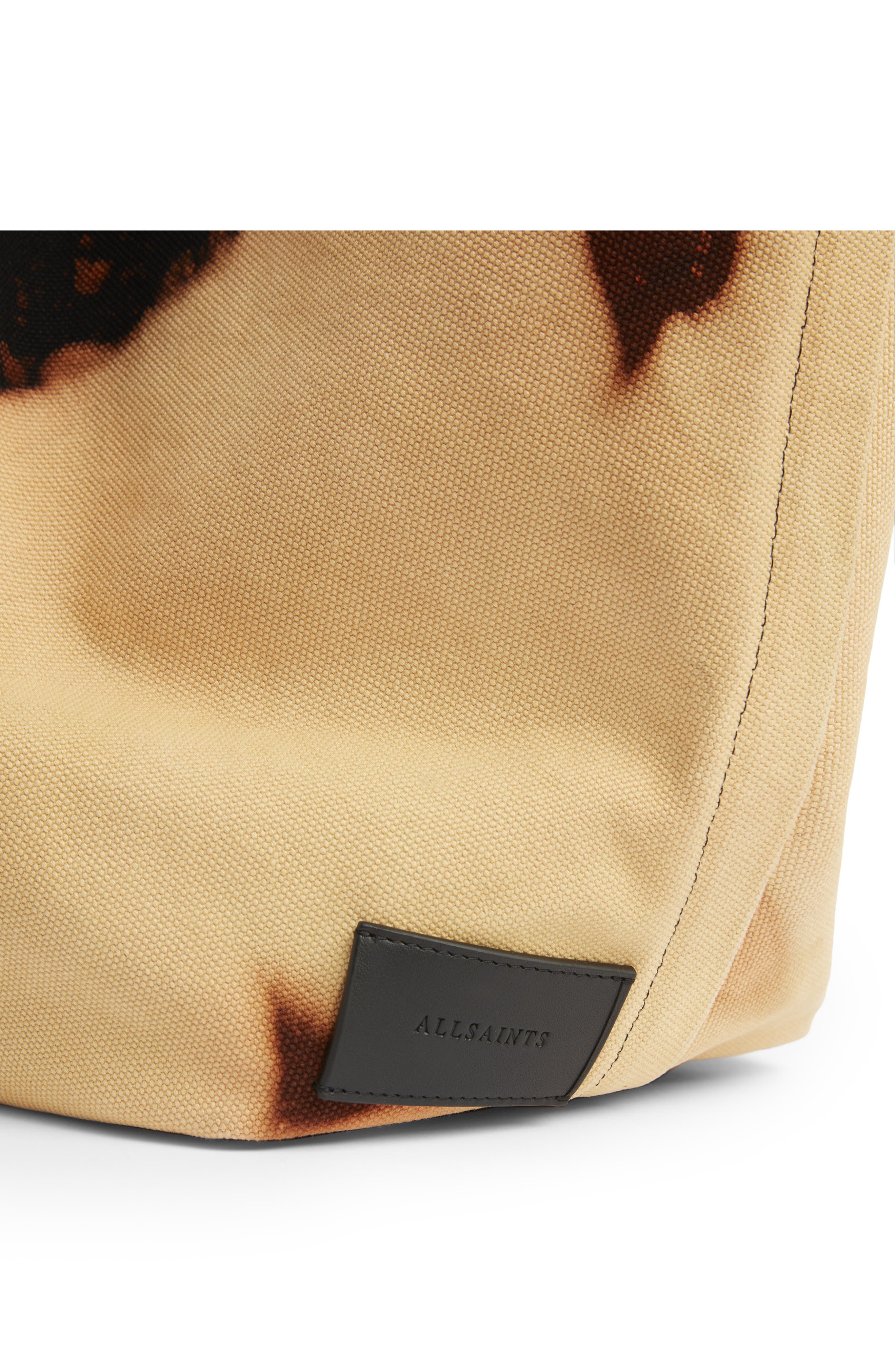 AllSaints Clarendon Bleached Canvas Tote, Alternate, color, 