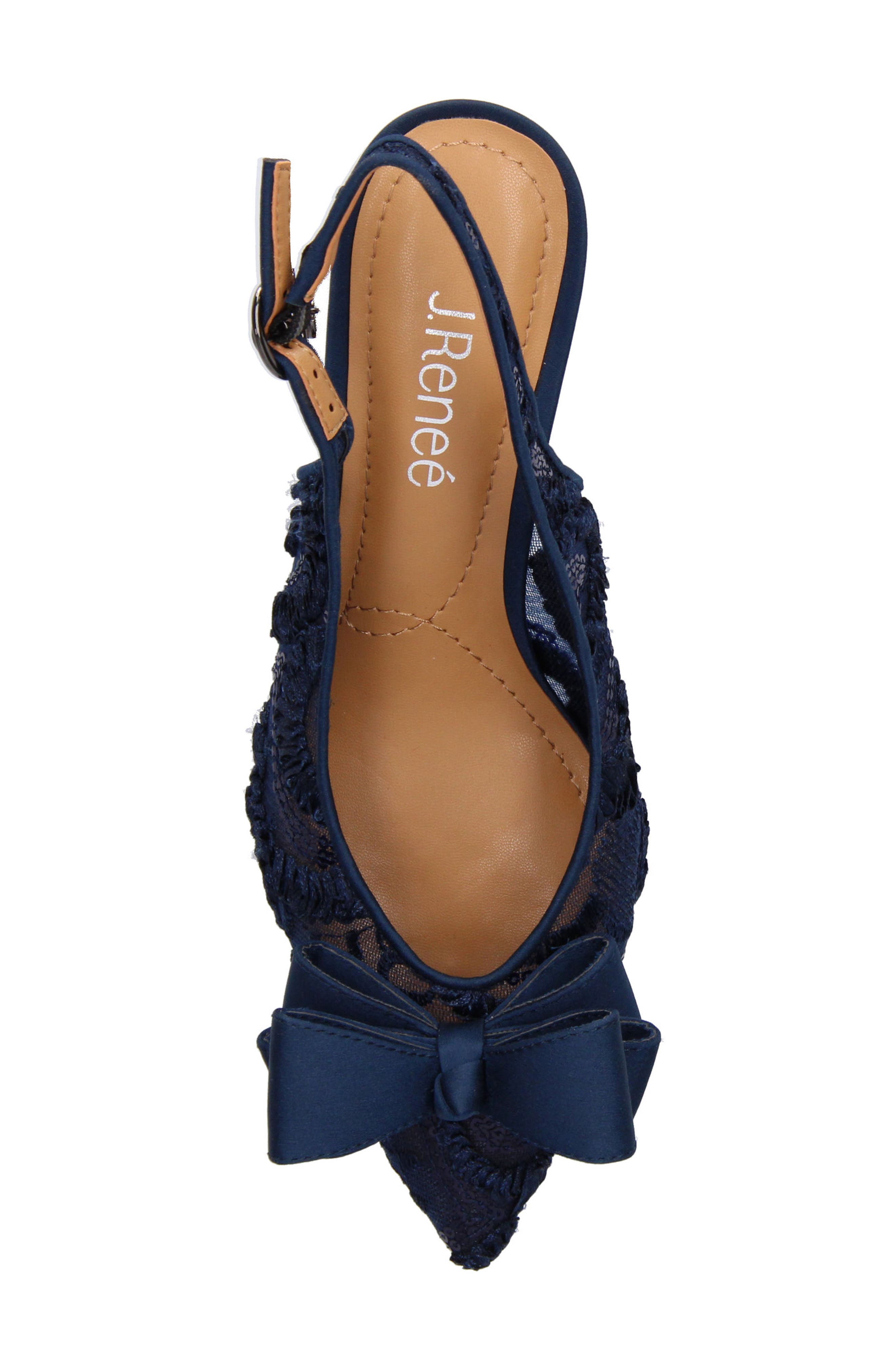 J. Reneé J.Renée Yazmine Pointed Toe Slingback Pump, Alternate, color, Navy