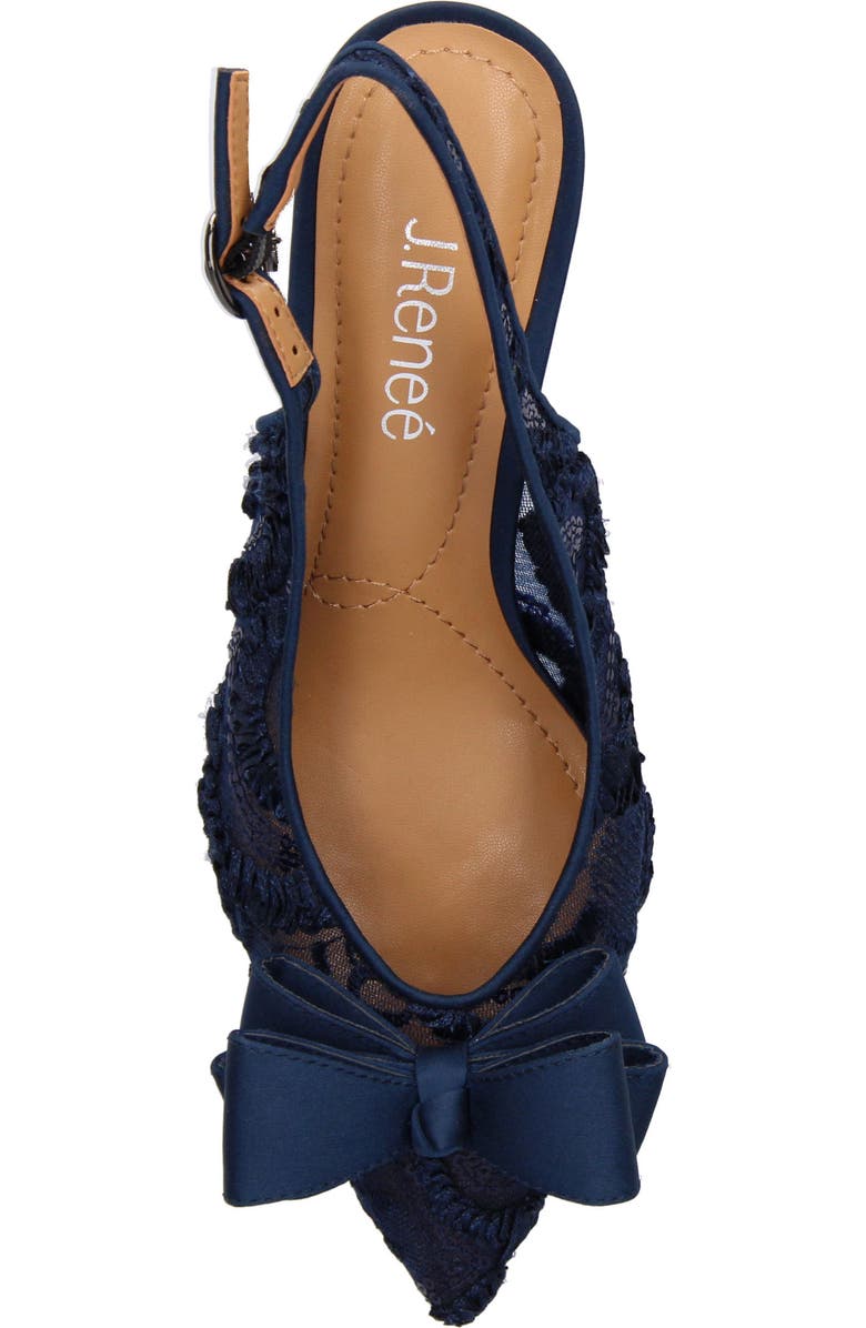 J. Reneé J.Renée Yazmine Pointed Toe Slingback Pump, Alternate, color, Navy