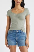 BP. Ruched Front Cotton T-Shirt