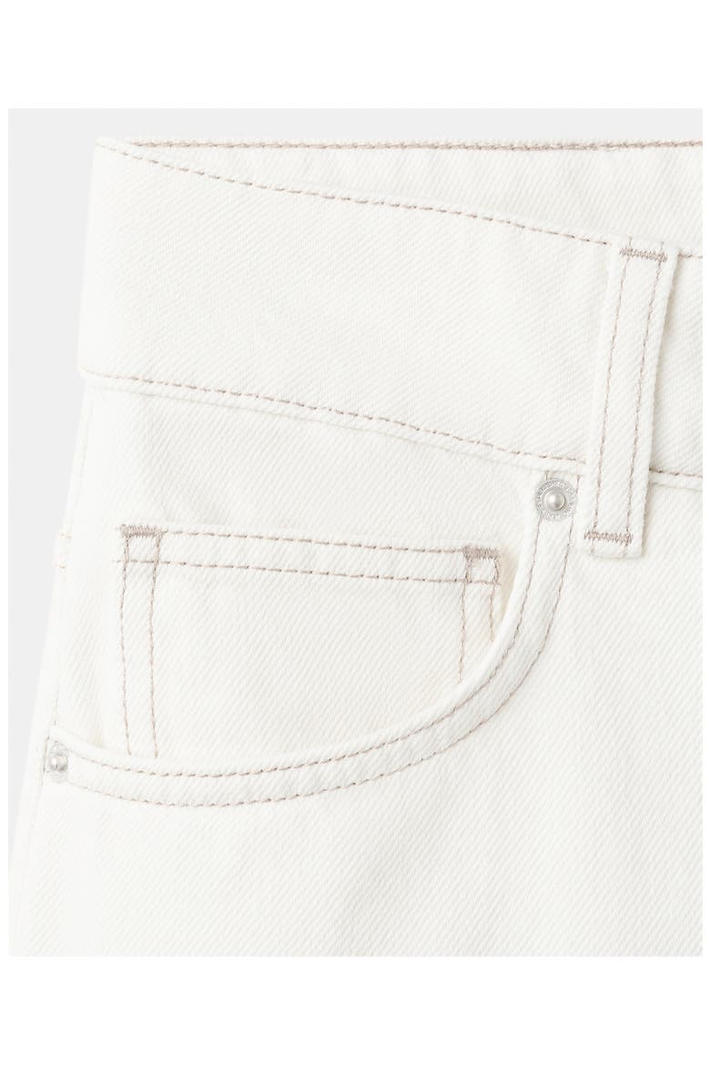Denim Bermuda Shorts, Alternate, color, OFF WHITE