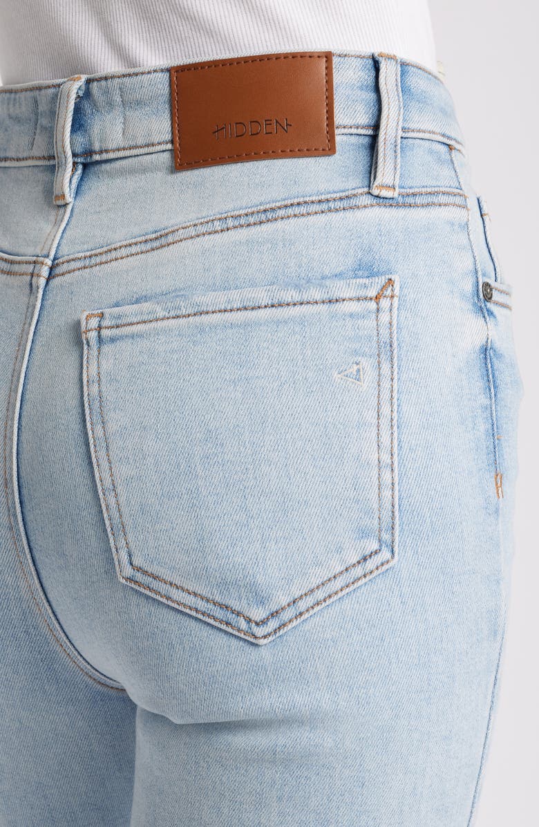 HIDDEN JEANS High Waist Flare Jeans, Alternate, color, Light Wash