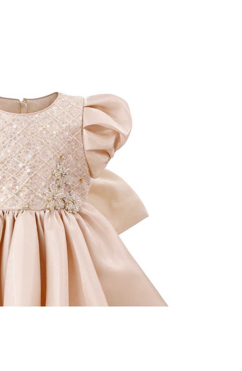 Tulleen Hera Satin Bow Occasion Dress, Alternate, color, Champagne