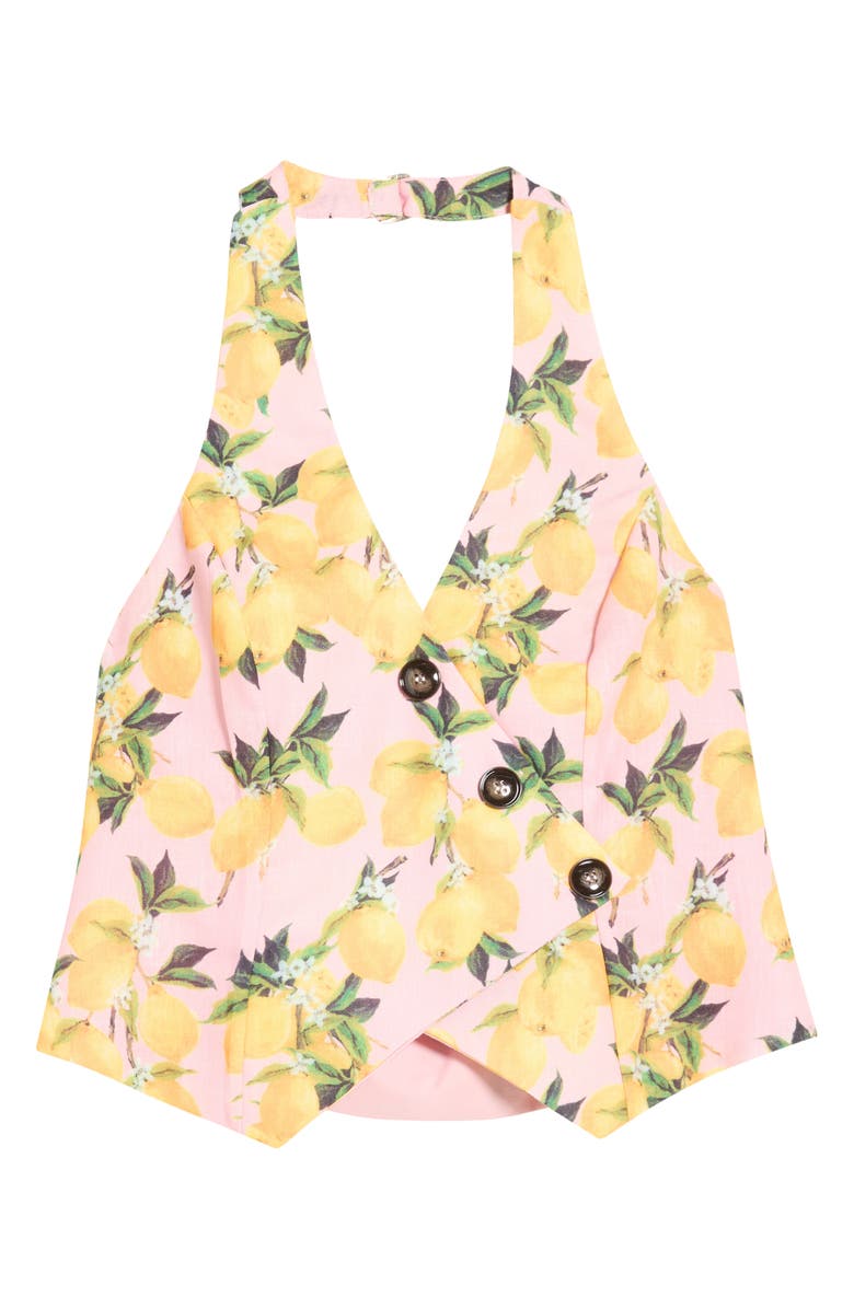 SUGARLIPS Desery Halter Vest, Alternate, color, Yellow-Multi