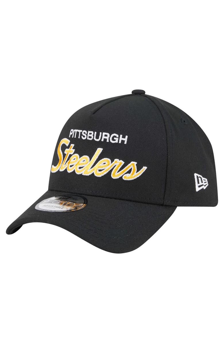 New Era Men's New Era Black Pittsburgh Steelers Smith 9FORTY Adjustable hat, Alternate, color, Black