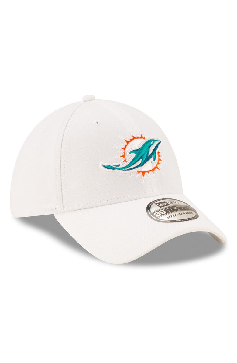 New Era Men's New Era White Miami Dolphins Iced 39THIRTY Flex Hat, Alternate, color,